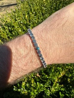 Real Iced Blue Gray MOISSANITE 5mm Tennis Bracelet 925 Silver Pass Diamond Test 32 Real Iced Blue Gray MOISSANITE 5mm Tennis Bracelet 925 Silver Pass Diamond Test -Harlem Bling Shop real iced blue gray moissanite 5mm tennis bracelet 925 silver pass diamond test 31218.1676658221