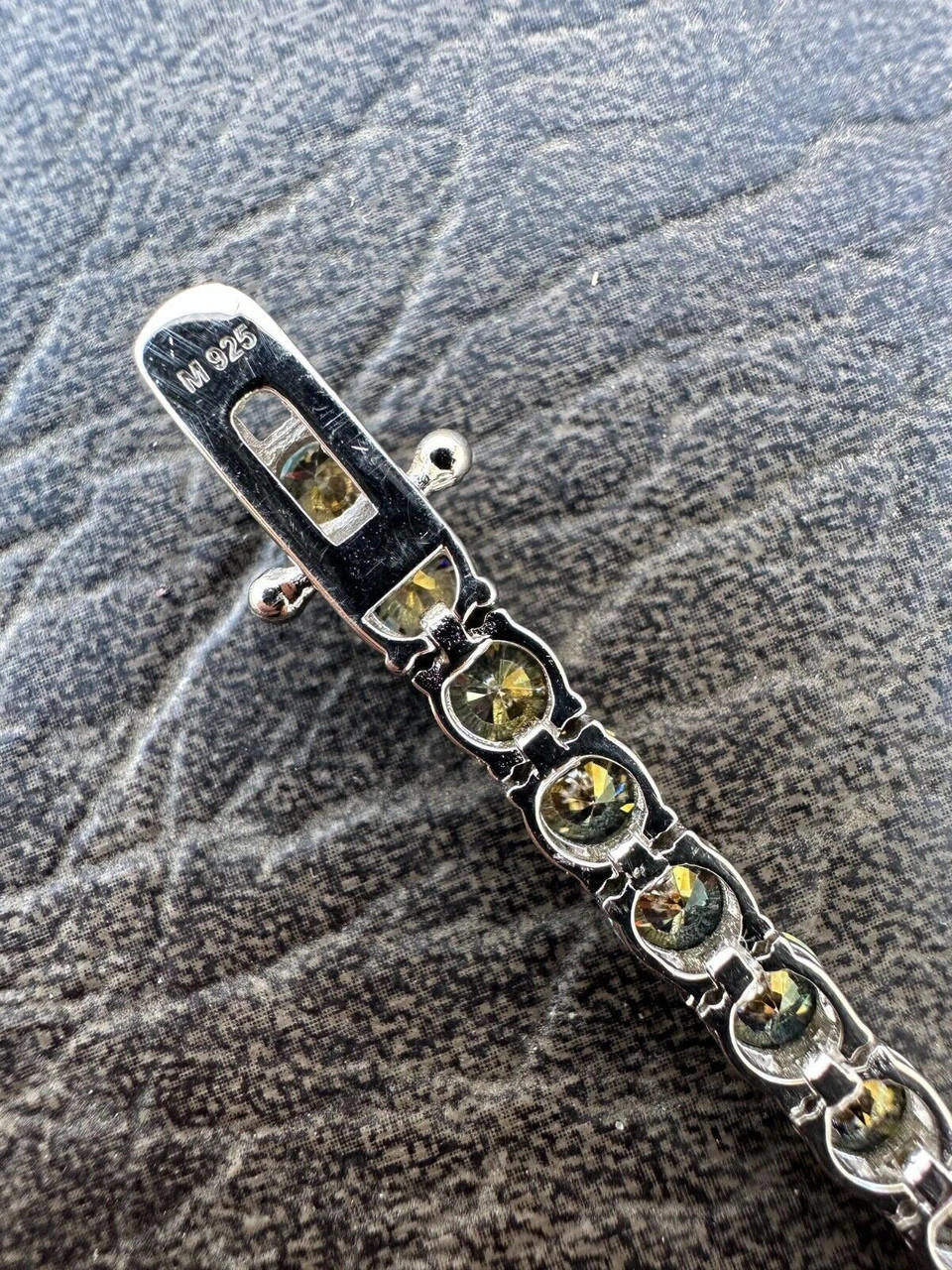 Real Iced Blue Gray MOISSANITE 5mm Tennis Bracelet 925 Silver Pass Diamond Test 8 Real Iced Blue Gray MOISSANITE 5mm Tennis Bracelet 925 Silver Pass Diamond Test - Image 6