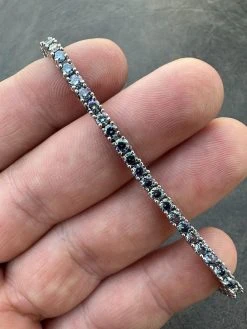 Real Iced Blue MOISSANITE 3mm Tennis Bracelet 925 Silver Pass Diamond Tester 41 Real Iced Blue MOISSANITE 3mm Tennis Bracelet 925 Silver Pass Diamond Tester -Harlem Bling Shop real iced blue moissanite 3mm tennis bracelet 925 silver pass diamond tester 05674.1676053187