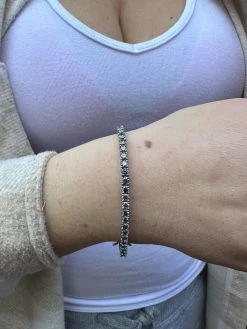 Real Iced Blue MOISSANITE 3mm Tennis Bracelet 925 Silver Pass Diamond Tester 26 Real Iced Blue MOISSANITE 3mm Tennis Bracelet 925 Silver Pass Diamond Tester -Harlem Bling Shop real iced blue moissanite 3mm tennis bracelet 925 silver pass diamond tester 56329.1676052850