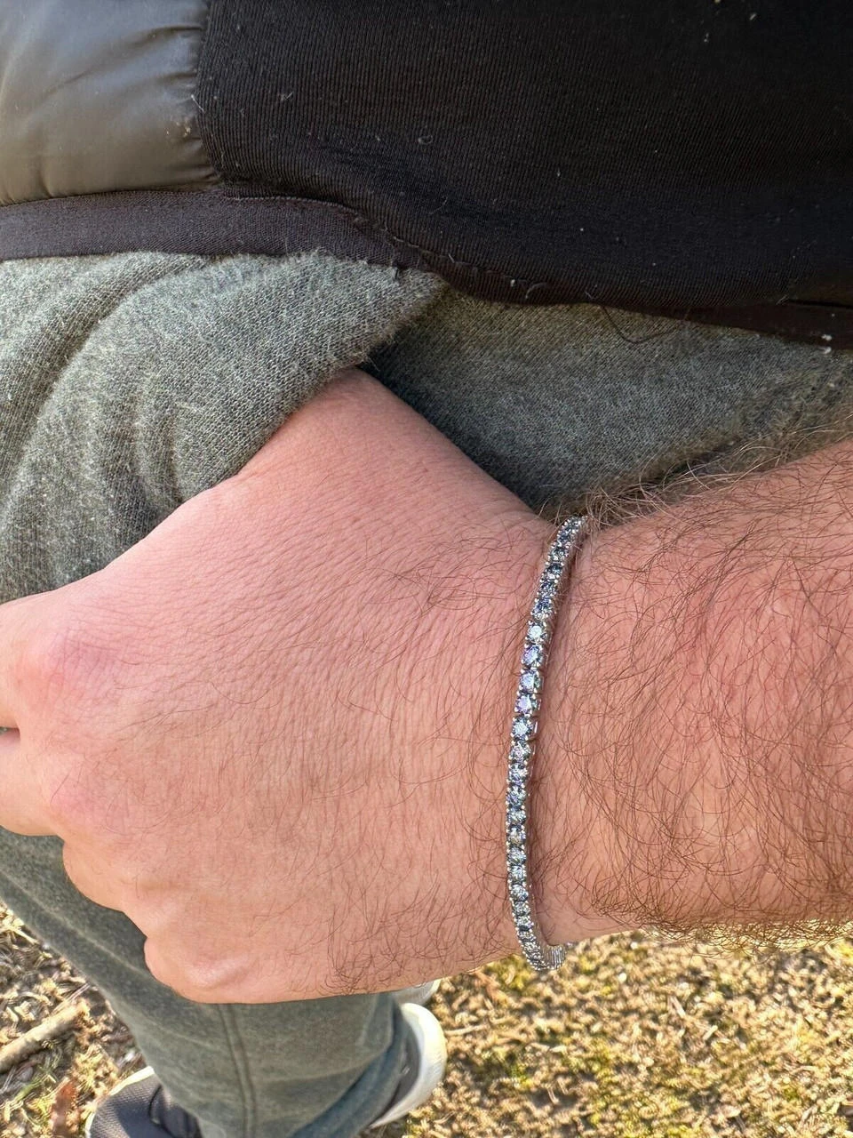 Real Iced Blue MOISSANITE 3mm Tennis Bracelet 925 Silver Pass Diamond Tester 15 Real Iced Blue MOISSANITE 3mm Tennis Bracelet 925 Silver Pass Diamond Tester - Image 13