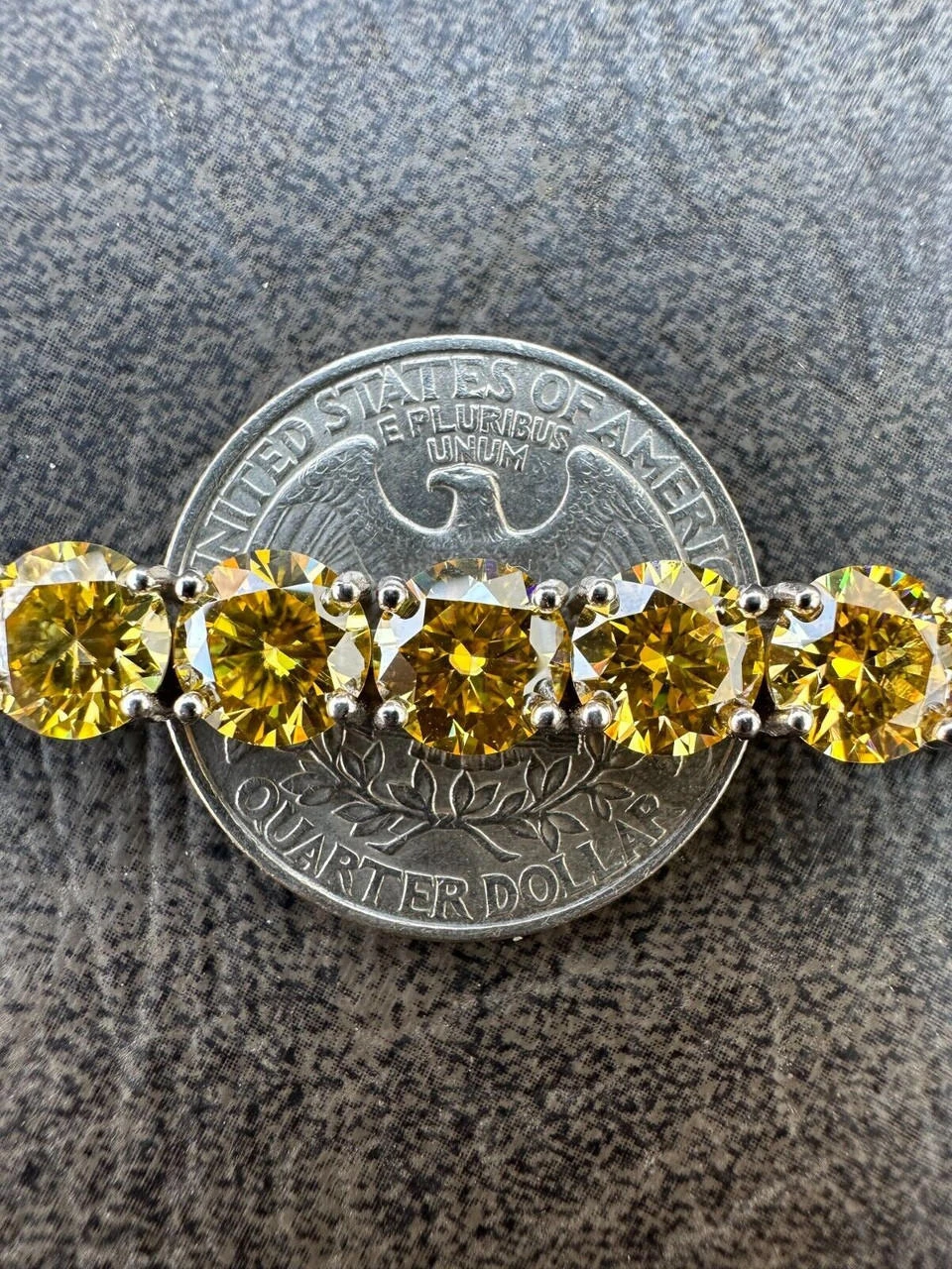 Real Iced Canary Yellow MOISSANITE 7mm Tennis Bracelet 925 Silver Diamond Tester 17 Real Iced Canary Yellow MOISSANITE 7mm Tennis Bracelet 925 Silver Diamond Tester - Image 15