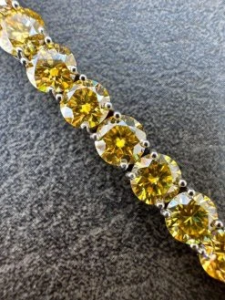 Real Iced Canary Yellow MOISSANITE 7mm Tennis Bracelet 925 Silver Diamond Tester 25 Real Iced Canary Yellow MOISSANITE 7mm Tennis Bracelet 925 Silver Diamond Tester -Harlem Bling Shop real iced canary yellow moissanite 7mm tennis bracelet 925 silver diamond tester 17145.1676052955