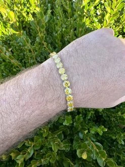 Real Iced Canary Yellow MOISSANITE 7mm Tennis Bracelet 925 Silver Diamond Tester 31 Real Iced Canary Yellow MOISSANITE 7mm Tennis Bracelet 925 Silver Diamond Tester -Harlem Bling Shop real iced canary yellow moissanite 7mm tennis bracelet 925 silver diamond tester 51081.1676053048