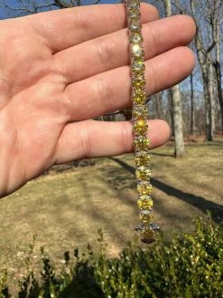 Real Iced Canary Yellow MOISSANITE 7mm Tennis Bracelet 925 Silver Diamond Tester 27 Real Iced Canary Yellow MOISSANITE 7mm Tennis Bracelet 925 Silver Diamond Tester -Harlem Bling Shop real iced canary yellow moissanite 7mm tennis bracelet 925 silver diamond tester 86869.1676053246