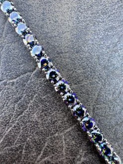 Real Iced Dark Blue MOISSANITE 5mm Tennis Bracelet 925 Silver Pass Diamond Test 26 Real Iced Dark Blue MOISSANITE 5mm Tennis Bracelet 925 Silver Pass Diamond Test -Harlem Bling Shop real iced dark blue moissanite 5mm tennis bracelet 925 silver pass diamond test 04125.1675966480