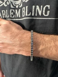 Real Iced Dark Blue MOISSANITE 5mm Tennis Bracelet 925 Silver Pass Diamond Test 41 Real Iced Dark Blue MOISSANITE 5mm Tennis Bracelet 925 Silver Pass Diamond Test -Harlem Bling Shop real iced dark blue moissanite 5mm tennis bracelet 925 silver pass diamond test 59016.1675966505