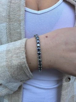 Real Iced Dark Blue MOISSANITE 5mm Tennis Bracelet 925 Silver Pass Diamond Test 24 Real Iced Dark Blue MOISSANITE 5mm Tennis Bracelet 925 Silver Pass Diamond Test -Harlem Bling Shop real iced dark blue moissanite 5mm tennis bracelet 925 silver pass diamond test 61509.1675966483