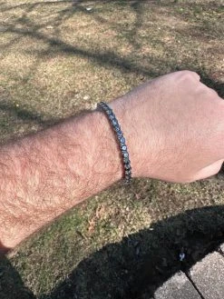 Real Iced Dark Blue MOISSANITE 5mm Tennis Bracelet 925 Silver Pass Diamond Test 37 Real Iced Dark Blue MOISSANITE 5mm Tennis Bracelet 925 Silver Pass Diamond Test -Harlem Bling Shop real iced dark blue moissanite 5mm tennis bracelet 925 silver pass diamond test 73384.1675966521