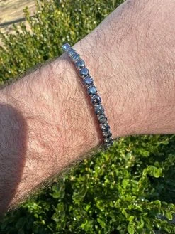 Real Iced Dark Blue MOISSANITE 5mm Tennis Bracelet 925 Silver Pass Diamond Test 31 Real Iced Dark Blue MOISSANITE 5mm Tennis Bracelet 925 Silver Pass Diamond Test -Harlem Bling Shop real iced dark blue moissanite 5mm tennis bracelet 925 silver pass diamond test 79341.1675966426