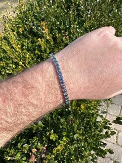 Real Iced Dark Blue MOISSANITE 5mm Tennis Bracelet 925 Silver Pass Diamond Test 36 Real Iced Dark Blue MOISSANITE 5mm Tennis Bracelet 925 Silver Pass Diamond Test -Harlem Bling Shop real iced dark blue moissanite 5mm tennis bracelet 925 silver pass diamond test 93009.1675966552