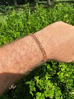 Real Iced Orange MOISSANITE 5mm Tennis Bracelet 925 Silver Pass Diamond Test 36 Real Iced Orange MOISSANITE 5mm Tennis Bracelet 925 Silver Pass Diamond Test -Harlem Bling Shop real iced orange moissanite 5mm tennis bracelet 925 silver pass diamond test 10330.1690416358