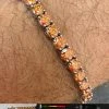 Real Iced Orange MOISSANITE 5mm Tennis Bracelet 925 Silver Pass Diamond Test 1 Real Iced Orange MOISSANITE 5mm Tennis Bracelet 925 Silver Pass Diamond Test -Harlem Bling Shop real iced orange moissanite 5mm tennis bracelet 925 silver pass diamond test 28304.1690416383