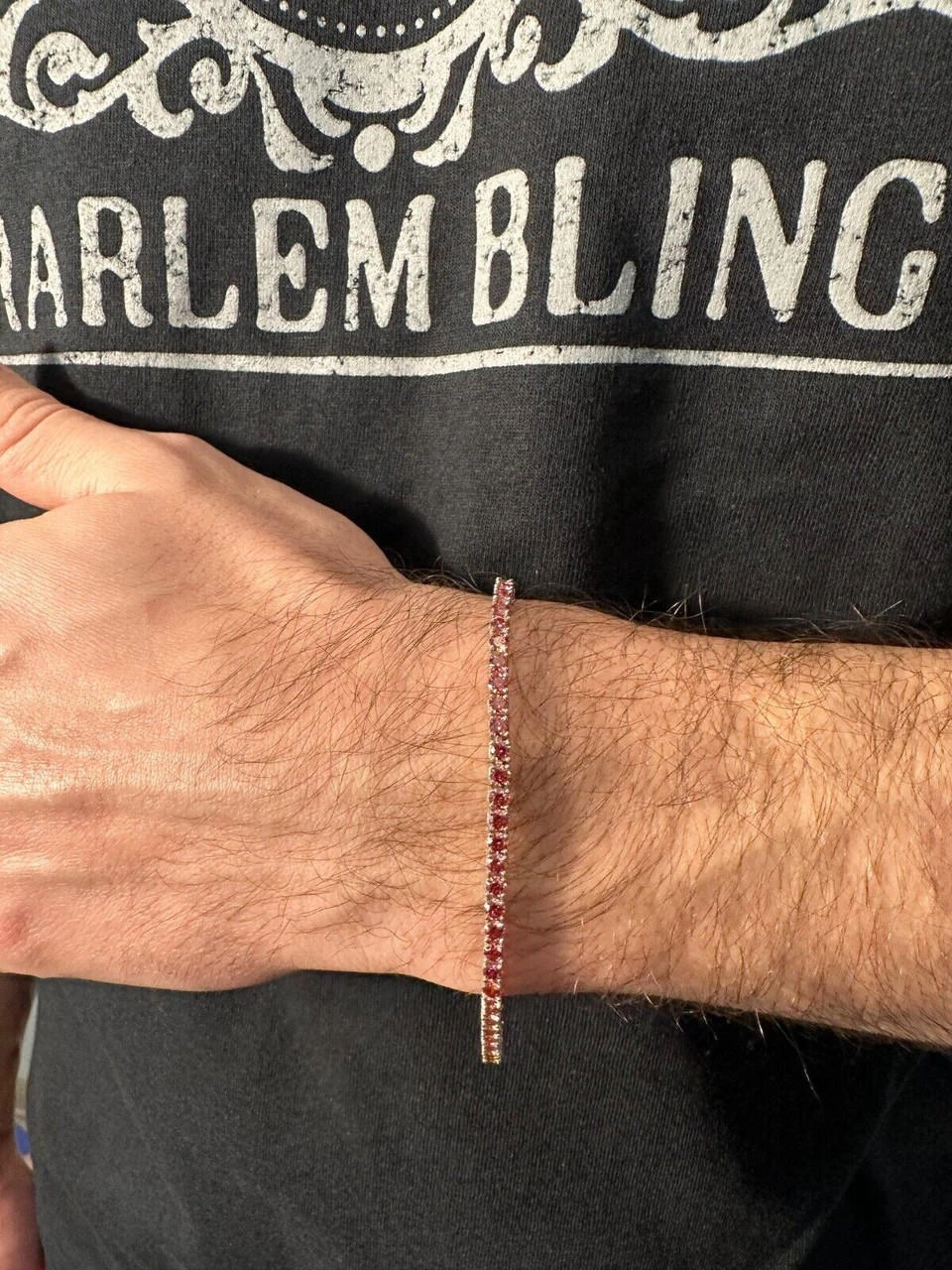 Real Iced Pink MOISSANITE 3mm Tennis Bracelet 925 Silver Pass Diamond Tester 10 Real Iced Pink MOISSANITE 3mm Tennis Bracelet 925 Silver Pass Diamond Tester - Image 8