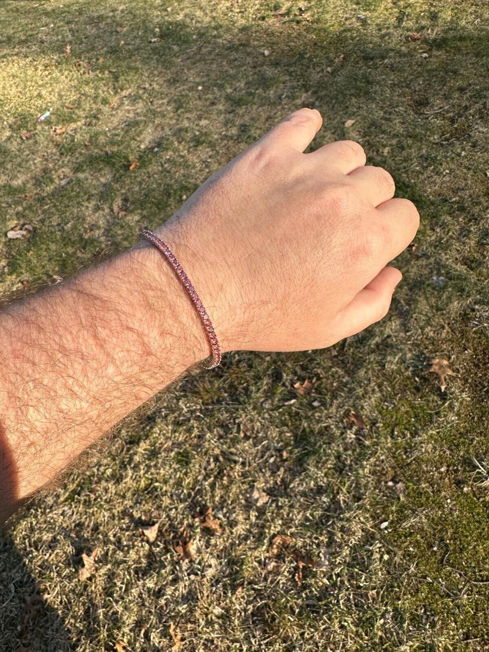 Real Iced Pink MOISSANITE 3mm Tennis Bracelet 925 Silver Pass Diamond Tester 17 Real Iced Pink MOISSANITE 3mm Tennis Bracelet 925 Silver Pass Diamond Tester - Image 15