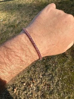 Real Iced Pink MOISSANITE 3mm Tennis Bracelet 925 Silver Pass Diamond Tester 34 Real Iced Pink MOISSANITE 3mm Tennis Bracelet 925 Silver Pass Diamond Tester -Harlem Bling Shop real iced pink moissanite 3mm tennis bracelet 925 silver pass diamond tester 31437.1676052836