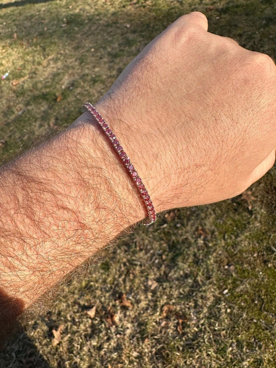 Real Iced Pink MOISSANITE 3mm Tennis Bracelet 925 Silver Pass Diamond Tester 15 Real Iced Pink MOISSANITE 3mm Tennis Bracelet 925 Silver Pass Diamond Tester - Image 13