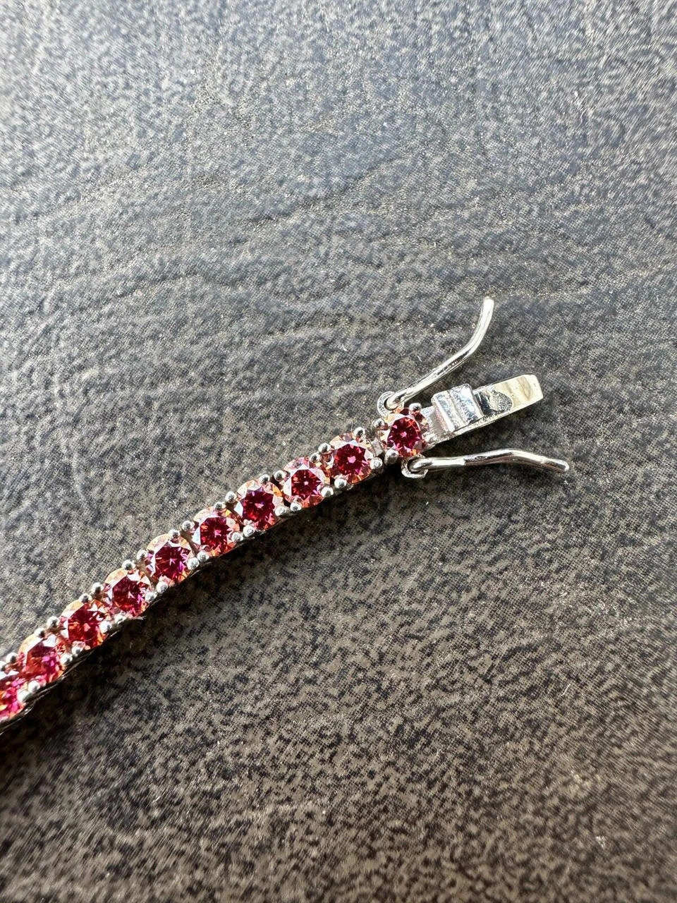 Real Iced Pink MOISSANITE 3mm Tennis Bracelet 925 Silver Pass Diamond Tester 22 Real Iced Pink MOISSANITE 3mm Tennis Bracelet 925 Silver Pass Diamond Tester - Image 20