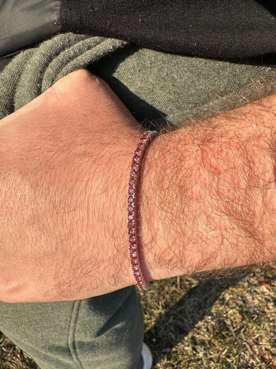 Real Iced Pink MOISSANITE 3mm Tennis Bracelet 925 Silver Pass Diamond Tester 18 Real Iced Pink MOISSANITE 3mm Tennis Bracelet 925 Silver Pass Diamond Tester - Image 16