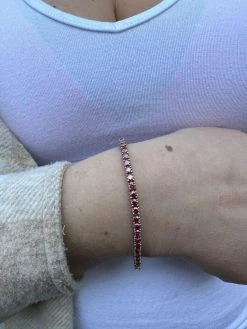 Real Iced Pink MOISSANITE 3mm Tennis Bracelet 925 Silver Pass Diamond Tester 28 Real Iced Pink MOISSANITE 3mm Tennis Bracelet 925 Silver Pass Diamond Tester -Harlem Bling Shop real iced pink moissanite 3mm tennis bracelet 925 silver pass diamond tester 73954.1676052901