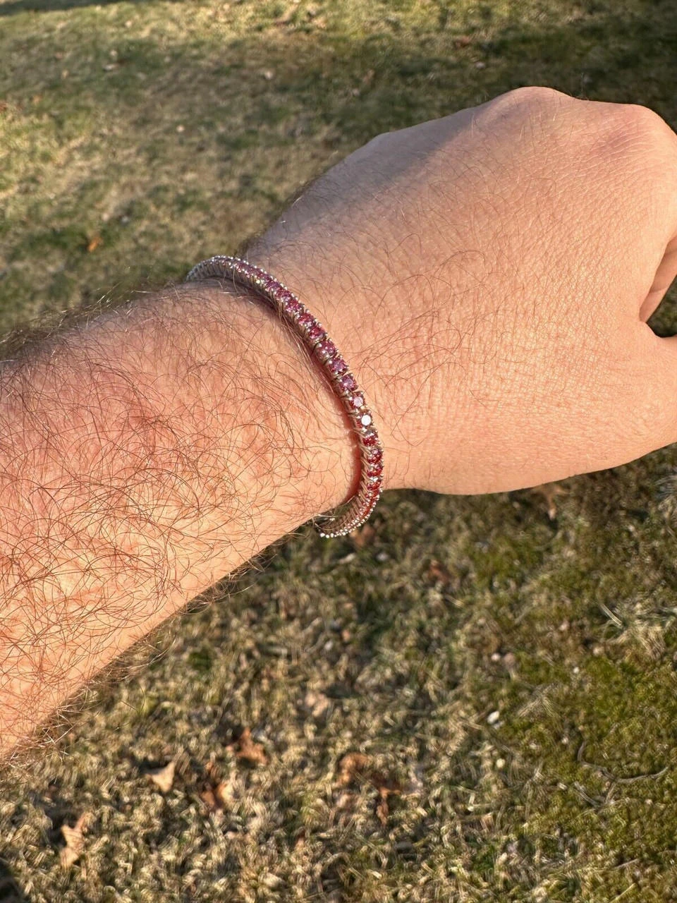 Real Iced Pink MOISSANITE 3mm Tennis Bracelet 925 Silver Pass Diamond Tester 16 Real Iced Pink MOISSANITE 3mm Tennis Bracelet 925 Silver Pass Diamond Tester - Image 14