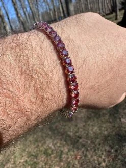 Real Iced Pink MOISSANITE 5mm Tennis Bracelet 925 Silver Pass Diamond Test 33 Real Iced Pink MOISSANITE 5mm Tennis Bracelet 925 Silver Pass Diamond Test -Harlem Bling Shop real iced pink moissanite 5mm tennis bracelet 925 silver pass diamond test 05702.1675966463