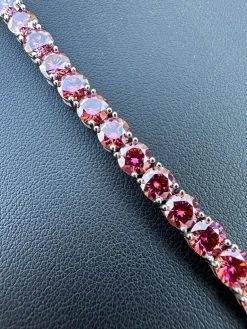 Real Iced Pink MOISSANITE 5mm Tennis Bracelet 925 Silver Pass Diamond Test 35 Real Iced Pink MOISSANITE 5mm Tennis Bracelet 925 Silver Pass Diamond Test -Harlem Bling Shop real iced pink moissanite 5mm tennis bracelet 925 silver pass diamond test 16714.1675966476