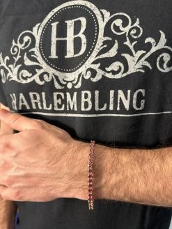 Real Iced Pink MOISSANITE 5mm Tennis Bracelet 925 Silver Pass Diamond Test 28 Real Iced Pink MOISSANITE 5mm Tennis Bracelet 925 Silver Pass Diamond Test -Harlem Bling Shop real iced pink moissanite 5mm tennis bracelet 925 silver pass diamond test 18466.1675966511