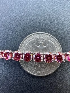 Real Iced Pink MOISSANITE 5mm Tennis Bracelet 925 Silver Pass Diamond Test 29 Real Iced Pink MOISSANITE 5mm Tennis Bracelet 925 Silver Pass Diamond Test -Harlem Bling Shop real iced pink moissanite 5mm tennis bracelet 925 silver pass diamond test 76385.1675966501
