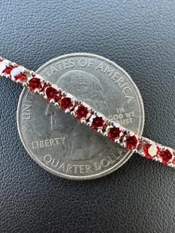 Real Iced Ruby Red MOISSANITE 3mm Tennis Bracelet 925 Silver Pass Diamond Test 29 Real Iced Ruby Red MOISSANITE 3mm Tennis Bracelet 925 Silver Pass Diamond Test -Harlem Bling Shop real iced ruby red moissanite 3mm tennis bracelet 925 silver pass diamond test 38445.1678388277