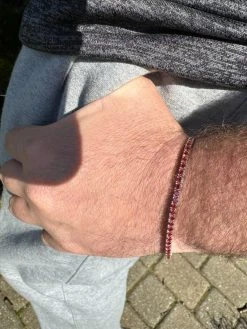 Real Iced Ruby Red MOISSANITE 3mm Tennis Bracelet 925 Silver Pass Diamond Test 31 Real Iced Ruby Red MOISSANITE 3mm Tennis Bracelet 925 Silver Pass Diamond Test -Harlem Bling Shop real iced ruby red moissanite 3mm tennis bracelet 925 silver pass diamond test 39222.1678388493