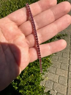 Real Iced Ruby Red MOISSANITE 3mm Tennis Bracelet 925 Silver Pass Diamond Test 39 Real Iced Ruby Red MOISSANITE 3mm Tennis Bracelet 925 Silver Pass Diamond Test -Harlem Bling Shop real iced ruby red moissanite 3mm tennis bracelet 925 silver pass diamond test 91218.1678388751