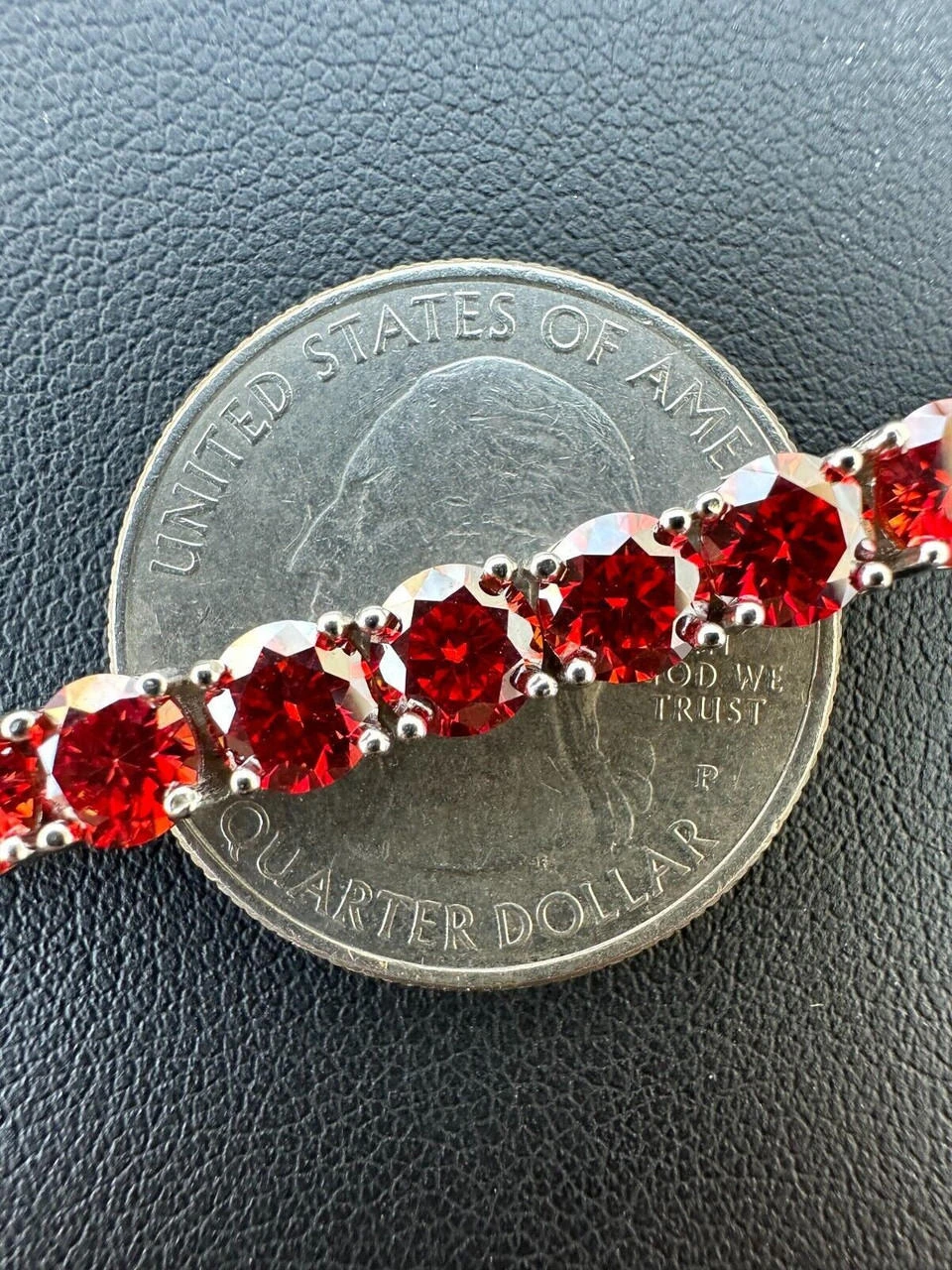 Real Iced Ruby Red MOISSANITE 5mm Tennis Bracelet 925 Silver Pass Diamond Test 9 Real Iced Ruby Red MOISSANITE 5mm Tennis Bracelet 925 Silver Pass Diamond Test - Image 7