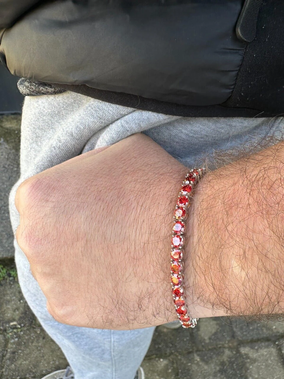 Real Iced Ruby Red MOISSANITE 5mm Tennis Bracelet 925 Silver Pass Diamond Test 20 Real Iced Ruby Red MOISSANITE 5mm Tennis Bracelet 925 Silver Pass Diamond Test - Image 18