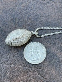 Real Men's Football Pendant Solid 925 Sterling Silver Gold Necklace Iced Hip Hop 24 Real Men's Football Pendant Solid 925 Sterling Silver Gold Necklace Iced Hip Hop -Harlem Bling Shop real mens football pendant solid 925 sterling silver gold necklace iced hip hop 19150.1664389603