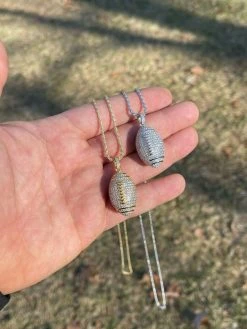 Real Men's Football Pendant Solid 925 Sterling Silver Gold Necklace Iced Hip Hop 17 Real Men's Football Pendant Solid 925 Sterling Silver Gold Necklace Iced Hip Hop -Harlem Bling Shop real mens football pendant solid 925 sterling silver gold necklace iced hip hop 73015.1664376546