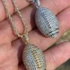 Real Men's Football Pendant Solid 925 Sterling Silver Gold Necklace Iced Hip Hop 1 Real Men's Football Pendant Solid 925 Sterling Silver Gold Necklace Iced Hip Hop -Harlem Bling Shop real mens football pendant solid 925 sterling silver gold necklace iced hip hop 84733.1664389171