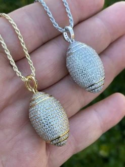 Real Men's Football Pendant Solid 925 Sterling Silver Gold Necklace Iced Hip Hop 16 Real Men's Football Pendant Solid 925 Sterling Silver Gold Necklace Iced Hip Hop -Harlem Bling Shop real mens football pendant solid 925 sterling silver gold necklace iced hip hop 90295.1664377028