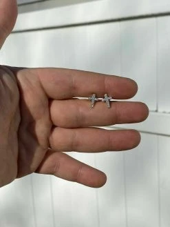 Real MOISSANITE 925 Silver Small Cross Earrings Studs Iced Pass Diamond Tester 18 Real MOISSANITE 925 Silver Small Cross Earrings Studs Iced Pass Diamond Tester -Harlem Bling Shop real moissanite 925 silver small cross earrings studs iced pass diamond tester 14111.1664361988