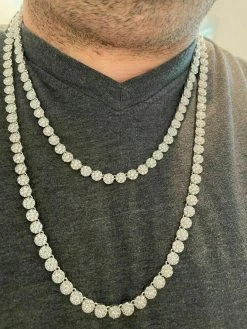 Real MOISSANITE Hip Hop Cluster Tennis Chain Necklace 7mm Pass Diamond Tester 18 Real MOISSANITE Hip Hop Cluster Tennis Chain Necklace 7mm Pass Diamond Tester -Harlem Bling Shop real moissanite hip hop cluster tennis chain necklace 7mm pass diamond tester 19622.1664355704