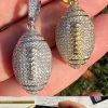Real Moissanite Iced 3D Football Pendant Solid 925 Sterling Silver / Gold Plated 2 Real Moissanite Iced 3D Football Pendant Solid 925 Sterling Silver / Gold Plated -Harlem Bling Shop real moissanite iced 3d football pendant solid 925 sterling silver gold plated 25153.1669822561