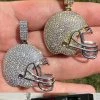 Real Moissanite Iced Football Helmet Pendant Solid 925 Silver / 14k Gold Plated 1 Real Moissanite Iced Football Helmet Pendant Solid 925 Silver / 14k Gold Plated -Harlem Bling Shop real moissanite iced football helmet pendant solid 925 silver 14k gold plated 66002.1692838441