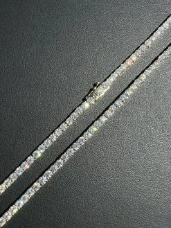 Real Solid 10k Gold 3mm Moissanite Tennis Chain Necklace - Passes Diamond Tester 22 Real Solid 10k Gold 3mm Moissanite Tennis Chain Necklace - Passes Diamond Tester -Harlem Bling Shop real solid 10k gold 3mm moissanite tennis chain necklace passes diamond tester 73427.1664361317