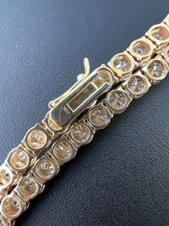 Real Solid 10k Yellow Gold 5mm Large Iced Moissanite Tennis Chain Necklace Mens 19 Real Solid 10k Yellow Gold 5mm Large Iced Moissanite Tennis Chain Necklace Mens -Harlem Bling Shop real solid 10k yellow gold 5mm large iced moissanite tennis chain necklace mens 99842.1669130053