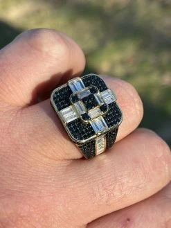 Real Solid 925 Sterling Silver & Gold Men's Baguette Black Diamond Ring Hip Hop 22 Real Solid 925 Sterling Silver & Gold Men's Baguette Black Diamond Ring Hip Hop -Harlem Bling Shop real solid 925 sterling silver and gold mens baguette black diamond ring hip hop 54649.1664374076