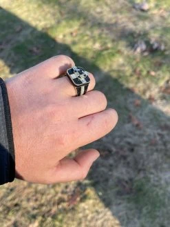 Real Solid 925 Sterling Silver & Gold Men's Baguette Black Diamond Ring Hip Hop 24 Real Solid 925 Sterling Silver & Gold Men's Baguette Black Diamond Ring Hip Hop -Harlem Bling Shop real solid 925 sterling silver and gold mens baguette black diamond ring hip hop 54705.1664395610