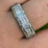 Real Solid 925 Sterling Silver Iced Baguette Diamond Wedding Band Or Pinky Ring -Harlem Bling Shop real solid 925 sterling silver iced baguette diamond wedding band or pinky ring 08257.1664396087