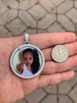 925 Silver Custom Hip Hip Photo Pendant Iced Memory MOISSANITE PASS DIAMOND TESTER 16 925 Silver Custom Hip Hip Photo Pendant Iced Memory MOISSANITE PASS DIAMOND TESTER -Harlem Bling Shop silver 925 silver custom hip hip photo pendant iced memory moissanite pass diamond tester 40579.1664384132