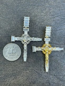 Mens 925 Silver Baguette Diamond Jesus On Nail Cross Pendant Iced Gold Crucifix 18 Mens 925 Silver Baguette Diamond Jesus On Nail Cross Pendant Iced Gold Crucifix -Harlem Bling Shop silver mens 925 silver baguette diamond jesus on nail cross pendant iced gold crucifix 78337.1664380205