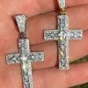 Mens 925 Sterling Baguette Diamond Tennis Cross Pendant Iced Gold Silver Hip Hop 1 Mens 925 Sterling Baguette Diamond Tennis Cross Pendant Iced Gold Silver Hip Hop -Harlem Bling Shop silver mens 925 sterling baguette diamond tennis cross pendant iced gold silver hip hop 72278.1664398093